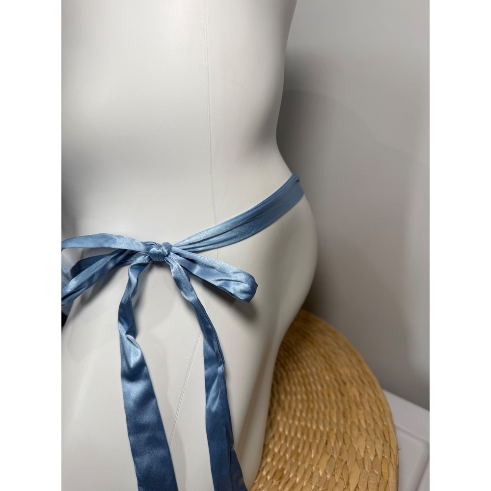 Cosabella Never Say Never Men's Italian Thong Aasmani Blue Silk Ties S NWT - Picture 9 of 16